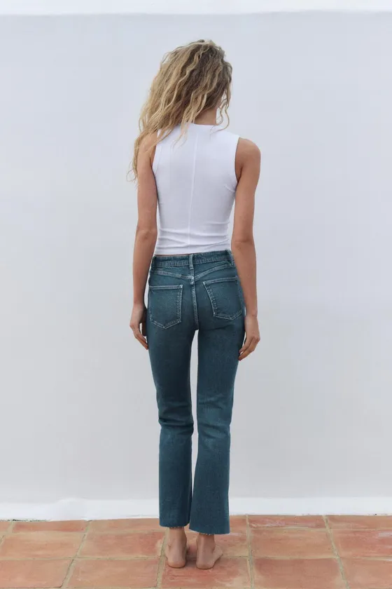 ДЖИНСЫ TRF CROPPED FLARE С ВЫСОКОЙ ПОСАДКОЙ
