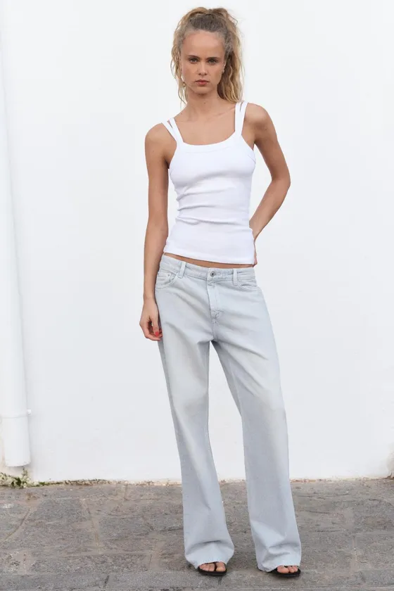 ДЖИНСЫ TRF WIDE LEG СО СРЕДНЕЙ ПОСАДКОЙ