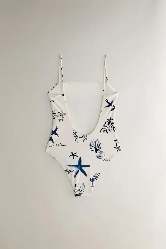 Пляжный купальник с принтом