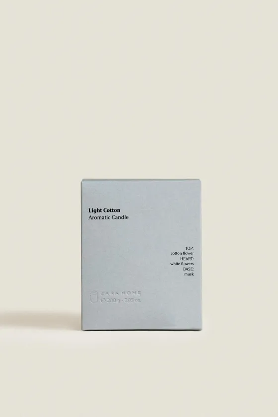 (200 г) ароматическая свеча light cotton