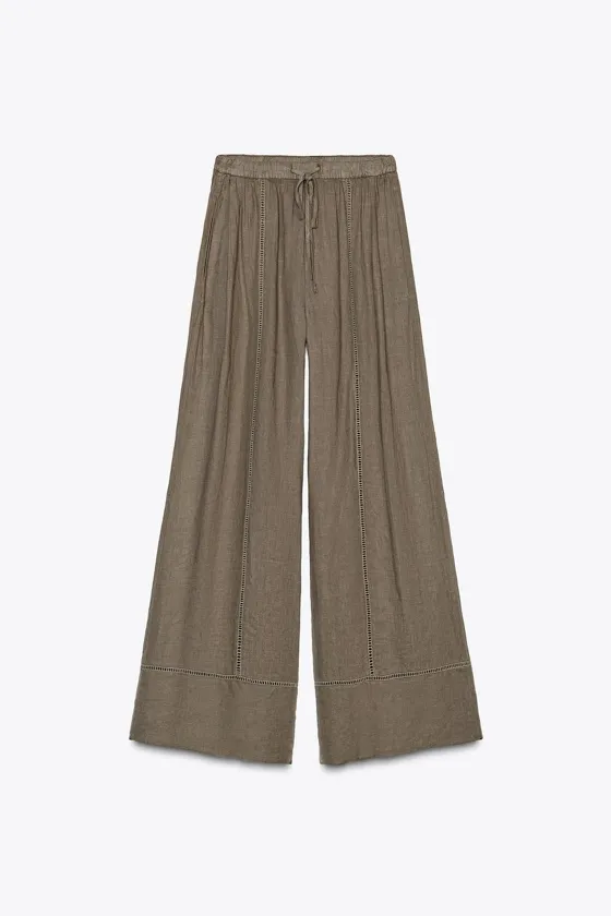 БРЮКИ ПАЛАЦЦО ИЗ 100% ЛЬНА — ZW COLLECTION