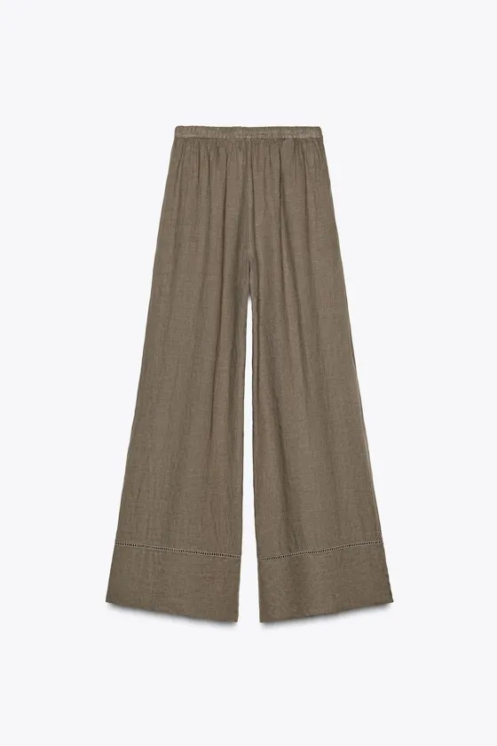 БРЮКИ ПАЛАЦЦО ИЗ 100% ЛЬНА — ZW COLLECTION