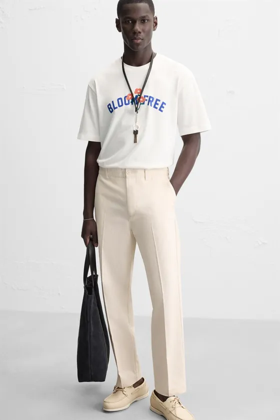 БРЮКИ REGULAR FIT В ЕЛОЧКУ