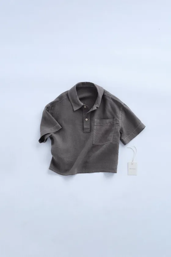 ЛЬНЯНАЯ РУБАШКА С КАРМАНОМ — TIMELESZ