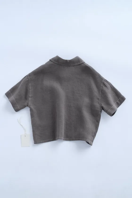 ЛЬНЯНАЯ РУБАШКА С КАРМАНОМ — TIMELESZ