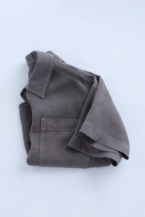 ЛЬНЯНАЯ РУБАШКА С КАРМАНОМ — TIMELESZ