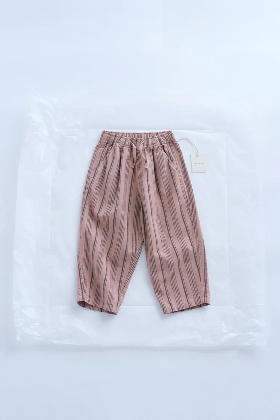 TIMELESZ - БРЮКИ ИЗ СМЕСОВОГО ЛЬНА В ПОЛОСКУ