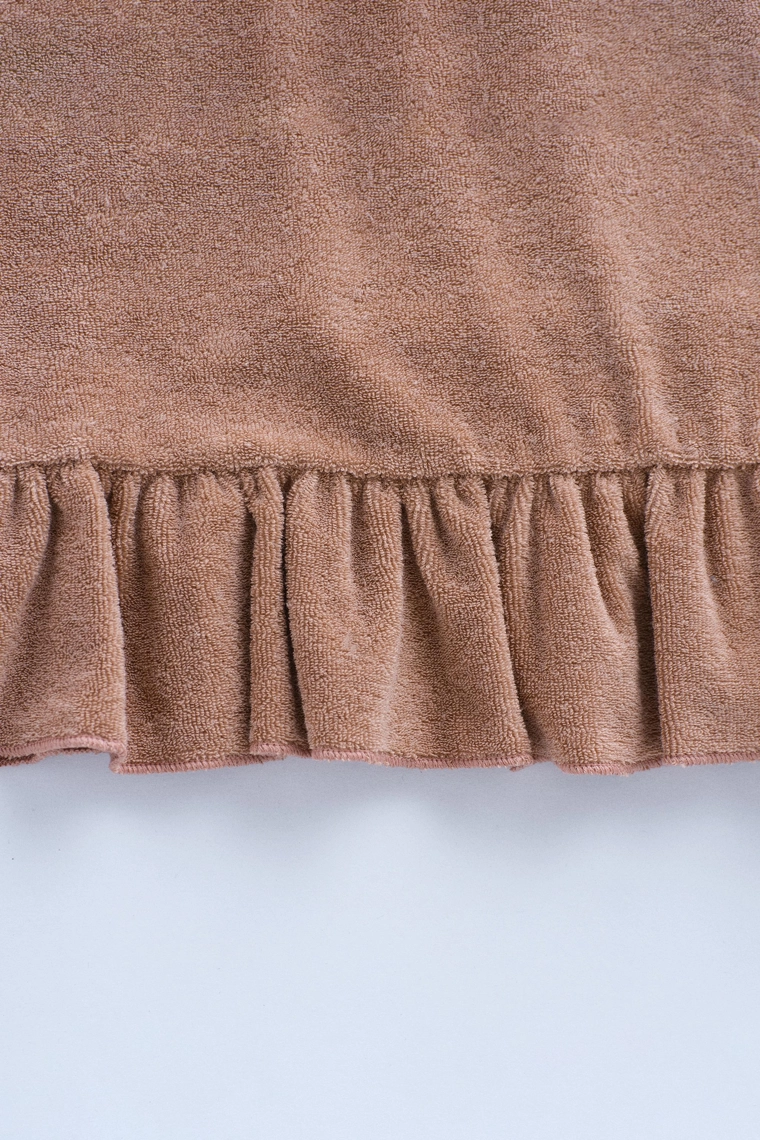 Футболка zara timeless с оборками из махрового полотна
