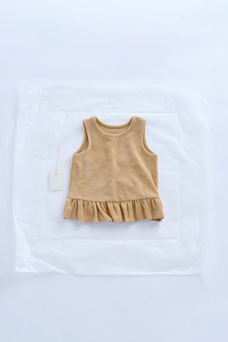Футболка zara timeless из махровой ткани с оборками
