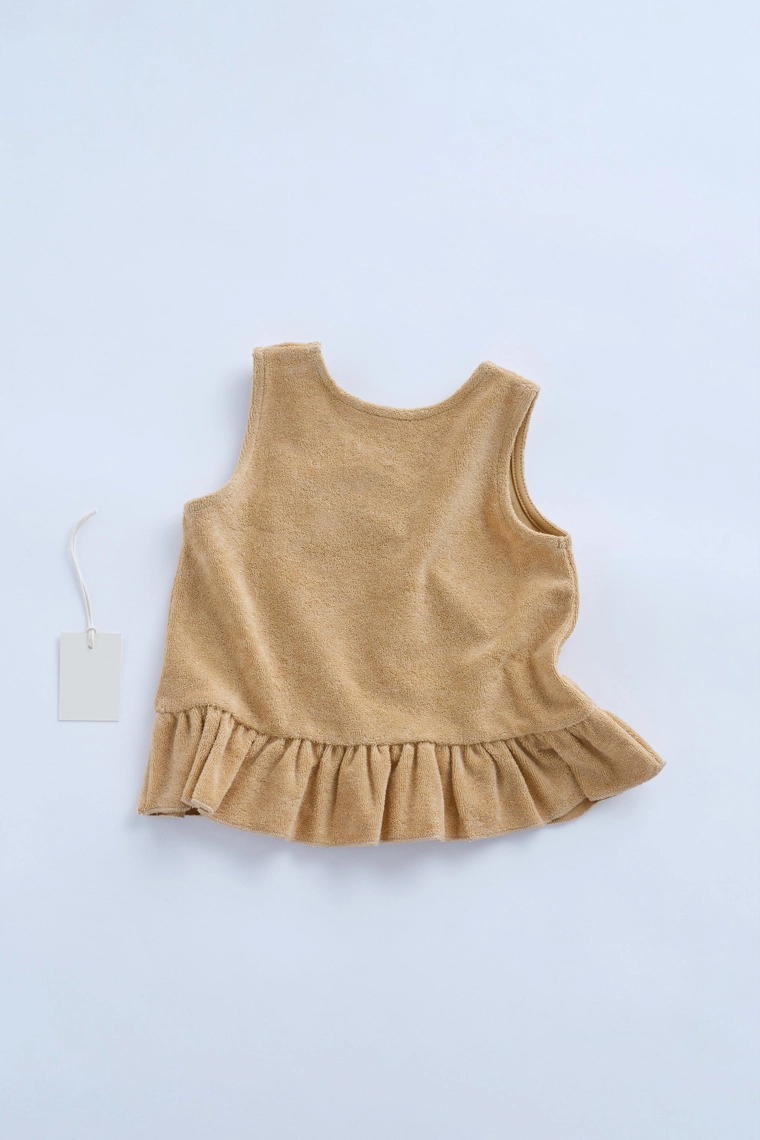 Футболка zara timeless из махровой ткани с оборками