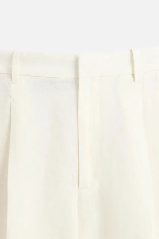 БРЮКИ RELAXED FIT ИЗ РЕЛЬЕФНОЙ ТКАНИ