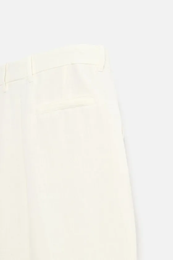 БРЮКИ RELAXED FIT ИЗ РЕЛЬЕФНОЙ ТКАНИ