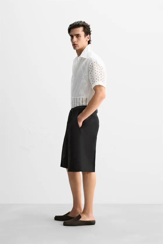 РУБАШКА В СТИЛЕ ПЭЧВОРК С АЖУРНОЙ ВЫШИВКОЙ