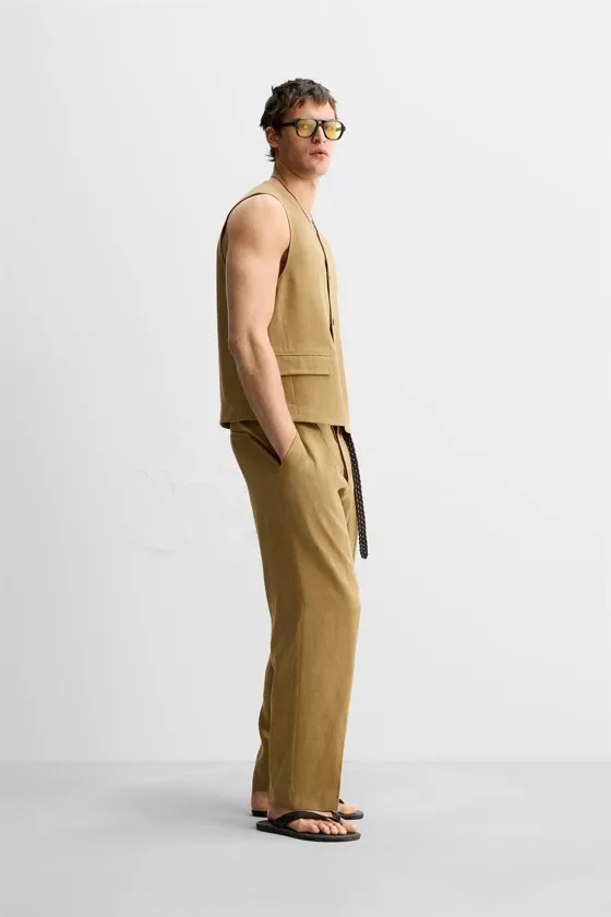 ЖИЛЕТ RELAXED FIT ИЗО ЛЬНА И ЛИОЦЕЛЛА - LIMITED EDITION