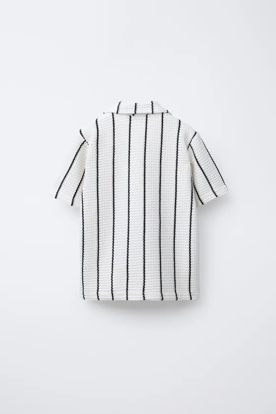 РУБАШКА В ПОЛОСКУ ИЗ КРУЖЕВА КРОШЕ