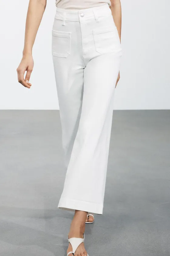 ДЖИНСЫ WIDE LEG С ВЫСОКОЙ ПОСАДКОЙ — ZW COLLECTION