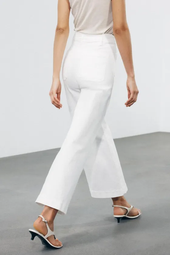 ДЖИНСЫ WIDE LEG С ВЫСОКОЙ ПОСАДКОЙ — ZW COLLECTION