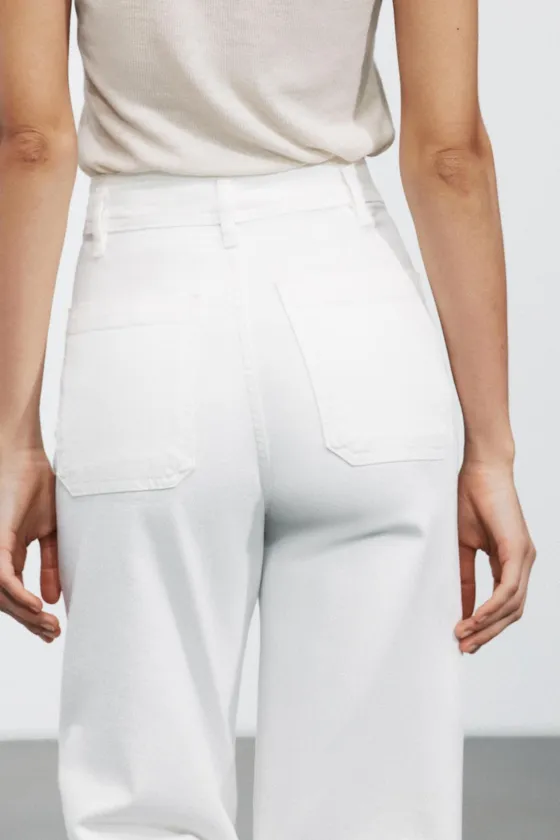 ДЖИНСЫ WIDE LEG С ВЫСОКОЙ ПОСАДКОЙ — ZW COLLECTION