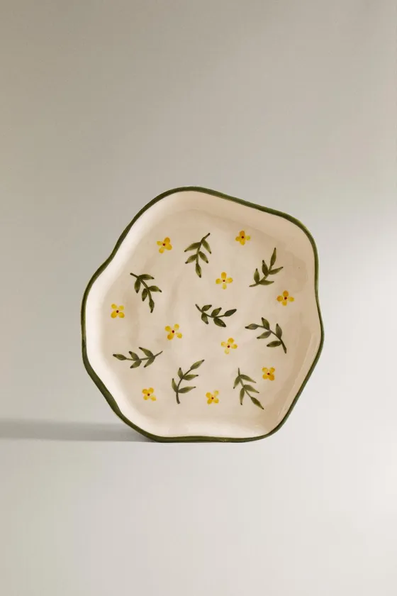 цветочная десертная тарелка