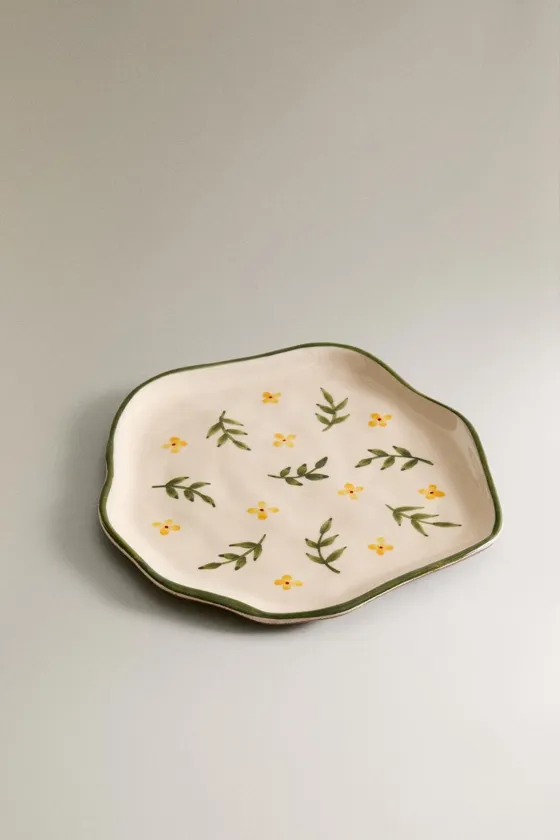 цветочная десертная тарелка