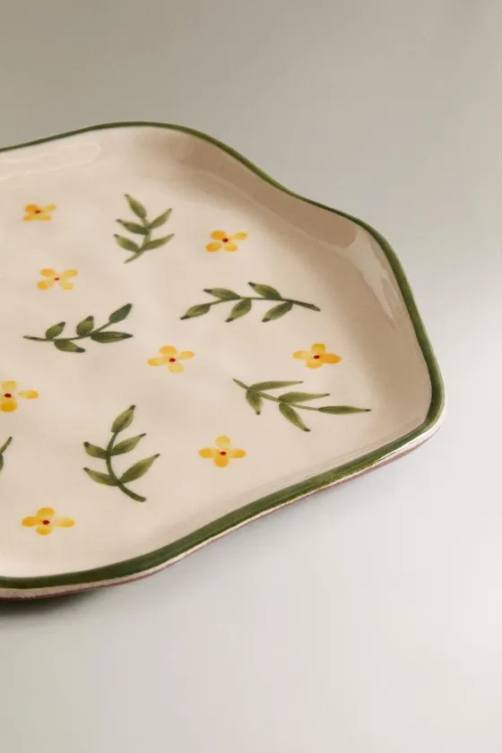 цветочная десертная тарелка