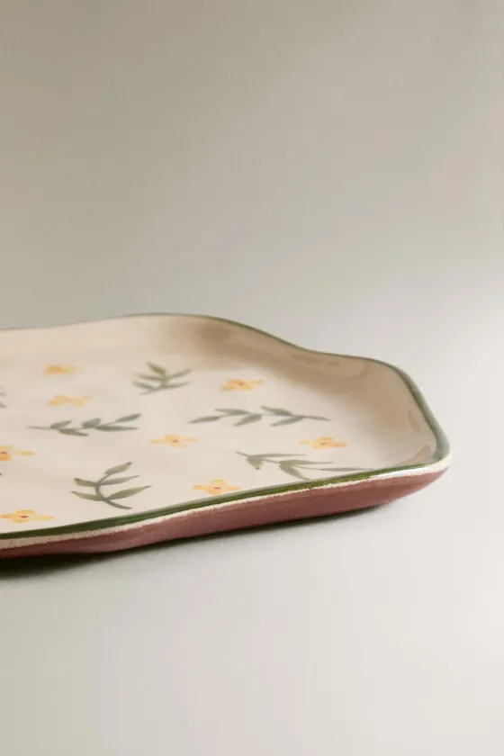 цветочная десертная тарелка