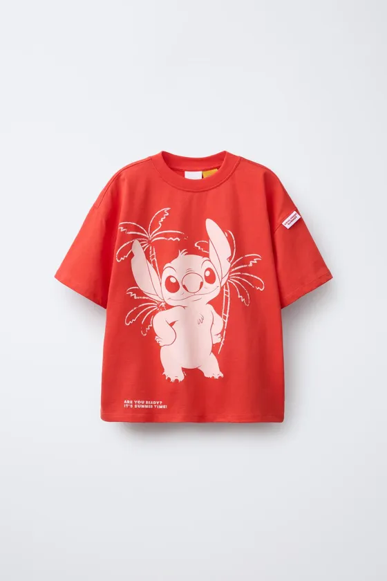 ФУТБОЛКА С ПРИНТОМ LILO & STITCH © DISNEY И РЕЛЬЕФНОЙ ДЕТАЛЬЮ