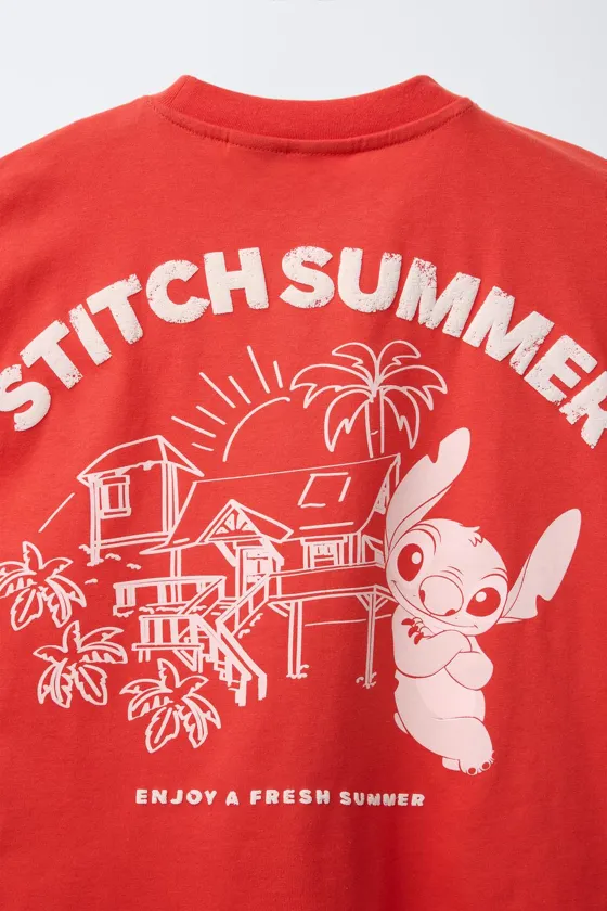 ФУТБОЛКА С ПРИНТОМ LILO & STITCH © DISNEY И РЕЛЬЕФНОЙ ДЕТАЛЬЮ