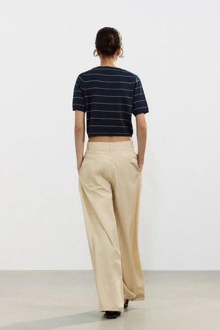 Укороченный кардиган в полоску- Заказать в России