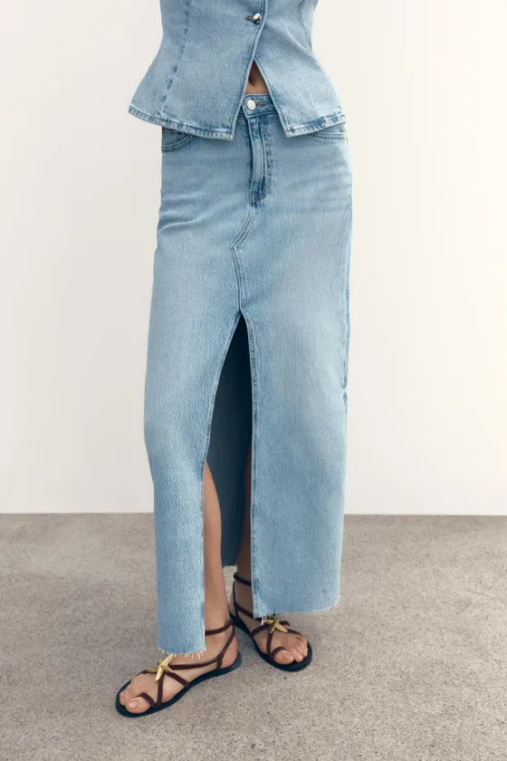 ДЖИНСОВАЯ ЮБКА МИДИ Z1975