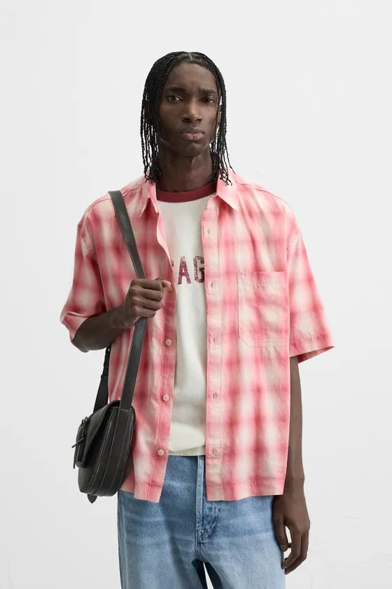 РУБАШКА RELAXED FIT В КЛЕТКУ