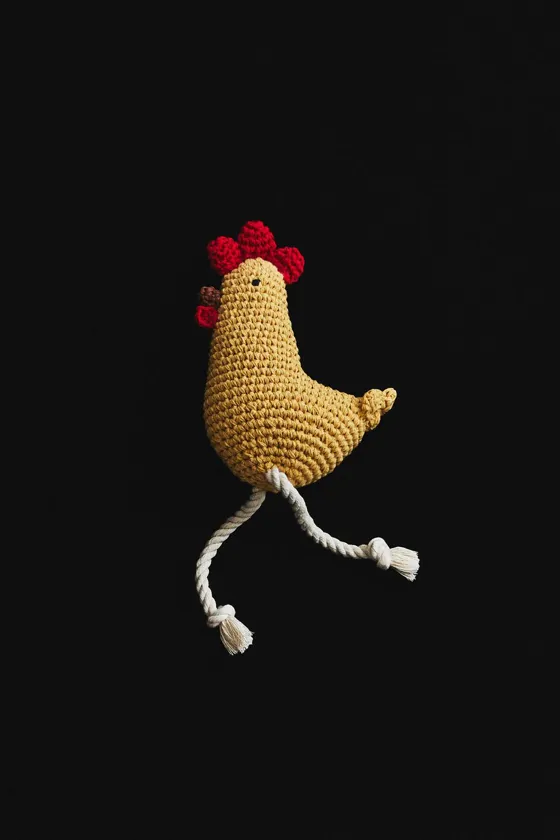 игрушка для домашних животных, связанная крючком из курицы