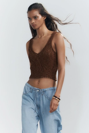 Струящийся джинсовые брюки TRF на шнурке- Заказать в России