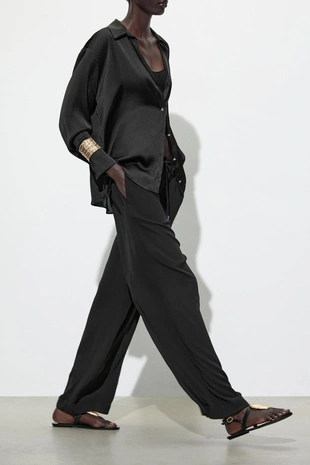 Свободные брюки в пижамном стиле- Заказать в России