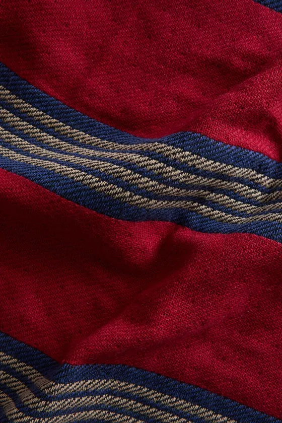 полосатое хлопчатобумажное одеяло