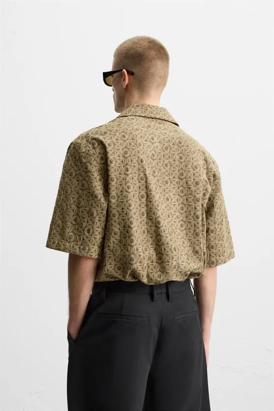 РУБАШКА JACQUARD С ГЕОМЕТРИЧЕСКИМ УЗОРОМ