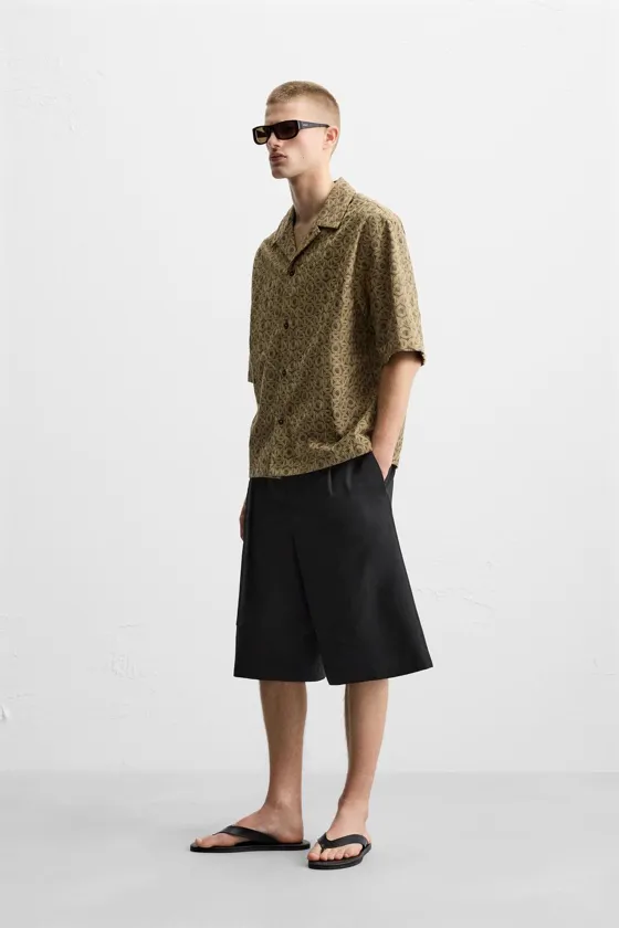 РУБАШКА JACQUARD С ГЕОМЕТРИЧЕСКИМ УЗОРОМ