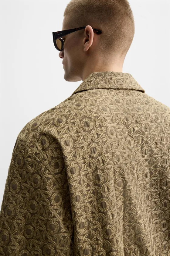 РУБАШКА JACQUARD С ГЕОМЕТРИЧЕСКИМ УЗОРОМ