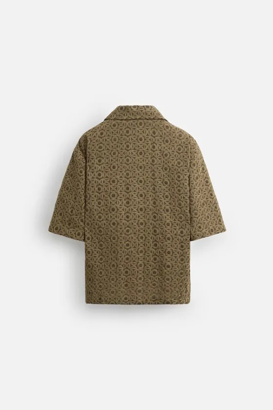РУБАШКА JACQUARD С ГЕОМЕТРИЧЕСКИМ УЗОРОМ