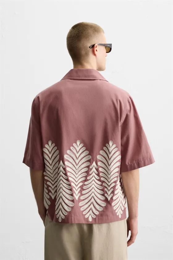 РУБАШКА RELAXED FIT С ВЫШИВКОЙ