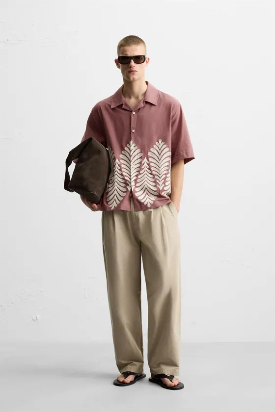 РУБАШКА RELAXED FIT С ВЫШИВКОЙ