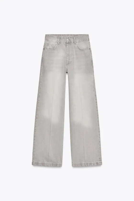 ДЖИНСЫ WIDE LEG С ВЫСОКОЙ ПОСАДКОЙ — ZW COLLECTION