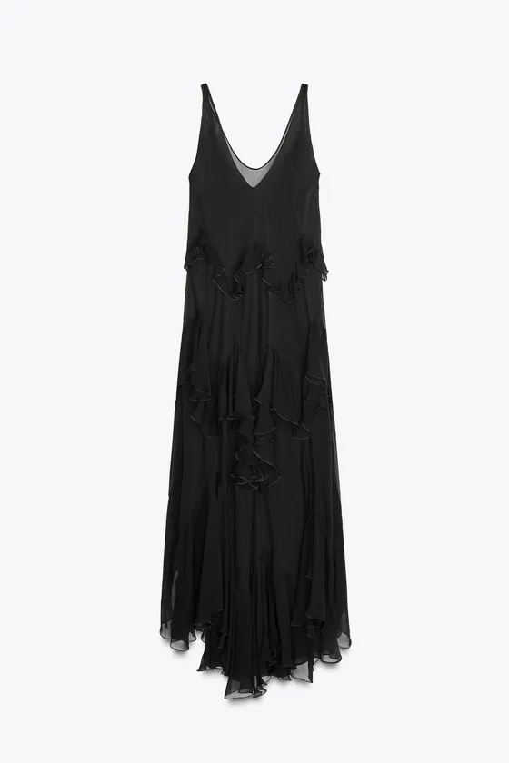 ДЛИННОЕ ПЛАТЬЕ С ВОЛАНАМИ — ZW COLLECTION