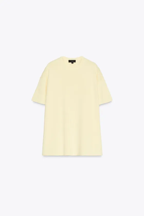 ТРИКОТАЖНЫЙ ТОП ОВЕРСАЙЗ С КОРОТКИМИ РУКАВАМИ