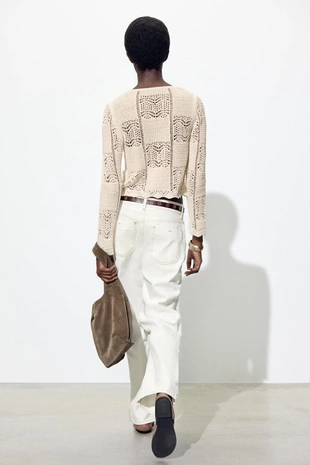 Ажурный трикотажный кардиган- Заказать в России