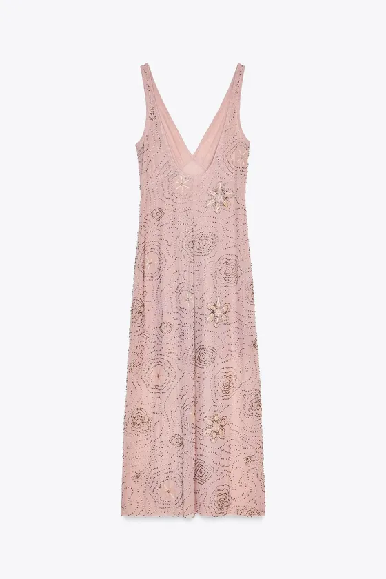 ПЛАТЬЕ МИДИ С БИСЕРОМ