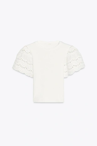 Топ без рукавов с вышивкой- Заказать в России