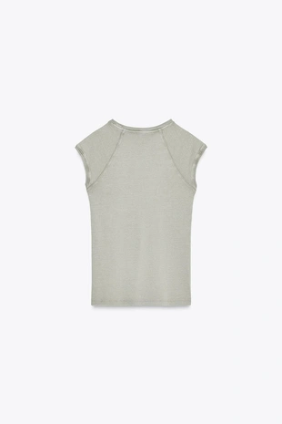 Футболка из хлопка с эффектом потертости