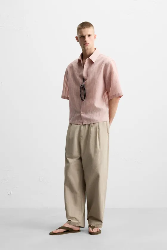 РУБАШКА JACQUARD В ПОЛОСКУ