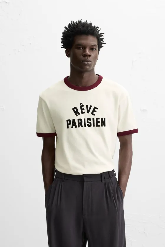 ФУТБОЛКА В РУБЧИК С КОНТРАСТНЫМИ ДЕТАЛЯМИ